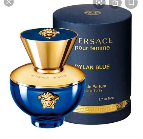 women's perfume in blue bottle